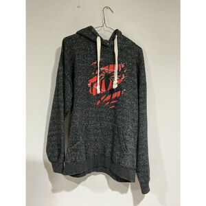 Men’s Premium Jon Lauren Apparel Black Graphic Large Pullover Hood Sweatshirt